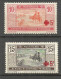 MAURITANIA COLONIA FRANCESA YVERT NUM. 34/35 * SERIE COMPLETA CON FIJASELLOS - Unused Stamps