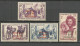 MAURITANIA COLONIA FRANCESA YVERT NUM. 119/122 * SERIE COMPLETA CON FIJASELLOS - Unused Stamps