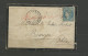 Lettre De Deuil Monastier Sur Gazeilles 25/01/1871 Via Le Puy Le 25/01 Pour Beaujeu Le 27/01/1871 Avec N°45B  TB So!dé ! - 1870 Emission De Bordeaux