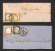 Delcampe - Regno - Vittorio Emanuele II - 1861/1863 - Quattro Testatine Di Lettere Col 5 Cent (Sardegna) In Coppia Orizzontale E St - Andere & Zonder Classificatie
