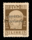 Occupazioni I Guerra Mondiale - Fiume - 1921 - 5 Lire Governo Provvisorio (162 Zb) - Ov Vicine - Gomma Originale (700) - Other & Unclassified