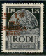 Colonie - Egeo - Occupazione Tedesca Dell'Egeo - 1943 - 1,25 Lire Pro Assistenza (124ffa/fg) Con Soprastampa Spostata (A - Other & Unclassified