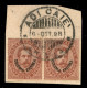 Colonie - Eritrea - Adi Caie/Eritrea (P.ti 10) - Coppia Del 10 Cent Umberto (4) Usata Su Frammento - Andere & Zonder Classificatie