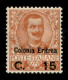 Colonie - Eritrea - 1905 - 15 Cent Su 20 (30) - Gomma Originale - Perfettamente Centrato - Molto Bello - Otros & Sin Clasificación