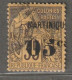 MARTINIQUE - N°13 Obl (1888-91) 05 Sur 35c Violet-noir Sur Jaune - Oblitérés