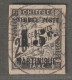 MARTINIQUE - N°21 Obl (1891-92) Timbres-taxe Surchargé : 15 Sur 20c Noir - Gebraucht