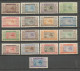 MAURITANIA COLONIA FRANCESA YVERT NUM. 17/33 * SERIE COMPLETA CON FIJASELLOS - Unused Stamps