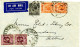 Singapore 1935 Letter To Zaandam, Holland, Nice Franking, Very Good Condition, Mi 192, 2 X 194, 2 X 200 - Singapour (...-1959)