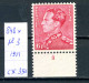 Belgique   Poortman   N°848 X   Planche 3 - ....-1960