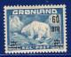 GREENLAND GRÖNLAND GROENLAND 1956 Mi 37 MH  (*) ICE BEAR EISBÄR OURS POLAIRE AUFDRUCK OVERPRINT IMPRIMER - Unused Stamps