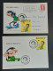 GASTON LAGAFFE / PHILATÉLIE DE LA JEUNESSE 1992 / LOT DE 10 DOCUMENTS - Philabédés (fumetti)