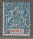 MAYOTTE - N°17 * (1900-07) 25c Bleu - Nuovi