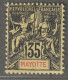 MAYOTTE - N°18 * (1900-07) 35c Noir Sur Jaune - Ongebruikt