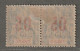 MAYOTTE - N°23A+23 Se Tenant * (1912)  05 Sur 15c Bleu - Chiffres Espacés - - Unused Stamps