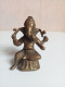 Statuette Du XIXéme Divinité Hauteur 9 Cm En Bronze Doré - Art Oriental