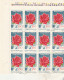 Delcampe - 1970 - Des Roses / FULL X 12 - Full Sheets & Multiples