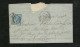 France  N°46Ab Bleu Foncé Sur Pli Nimes Du 30/01/1871 Pour Lyon Le 31/01/1871   TB Soldé  ! ! ! - 1870 Emission De Bordeaux