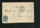 France  Lettre Chemins De Fer  PLM De Vienne Le 14/02/1871 Pour Crest Le 15/02/1871 Avec N°46Ab  TB Soldé  ! ! ! - 1870 Emission De Bordeaux