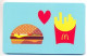 McDonald's U.S.A., Carte Cadeau Pour Collection, Sans Valeur, # Md-52,  Serial 6110, Issued In 2015 - Treuekarten