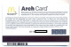 McDonald's U.S.A., Carte Cadeau Pour Collection, Sans Valeur, # Md-54,  Serial 6114, Issued In 2015 - Carta Di Fedeltà E Regalo