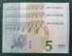 5 EURO SPAIN 2013 LAGARDE V014A4 VB CORRELATIVE TRIO SC FDS UNCIRCULATED PERFECT - 5 Euro