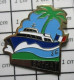 713J  Pin's Pins / Beau Et Rare / BATEAUX / VEDETTE PALMIER BREHAT BRETAGNE - Boats