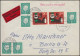 182R Heuss Brief Schnellpost Berlin 16.4.62 Rs. Stechuhr FA 1 Rohrpost-Station - Rollenmarken