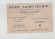 Hôtel Saint Etienne Latour Nicolau Lourdes Note Corbay - Visiting Cards