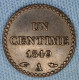 France • 1 Centime 1849 • Avec Accent • With Accent • [24-224] - 1 Centime