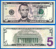 Usa 5 Dollars 2021 Neuf UNC Prefixe QB Suffixe A Mint New York B2 Billet Etats Unis United States Dollar US - Federal Reserve Notes (1928-...)