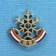 1 BROCHE /  ** E.S.F. / ÉCOLE DE SKI FRANÇAIS UN FLOCON ** . (Decat) - Sport Invernali