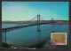 Portugal Inauguration Pont Sur Le Tague Lisbonne Lisboa 1966 Ponte Salazar Carte Maximum Lisbon Tagus Bridge Maxicard - Maximum Cards & Covers