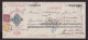 DDFF 702 -- Chèque TP 50c 1884 Et 1 F Fine Barbe (MIXTE - PERFORES CLE) LIEGE 1895 - Entete Louis Meeus , Distillateur - Wein & Alkohol