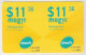 LEBANON - Magic (Half Size X2) , MTC Touch Recharge Card 11.36$, Exp.date 27/08/17, Used - Libano