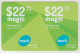 LEBANON - Magic (Half Size X2) , MTC Touch Recharge Card 22.73$, Exp.date 10/06/17, Used - Líbano