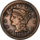 États-Unis, Braided Hair Cent, 1853, Philadelphie, Cuivre, SUP, KM:67 - 1840-1857: Braided Hair (Cheveux Tressés)