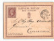 16296  CARTOLINA POSTALE 10 CENT. BERGAMO BASA X CREMONA - 1875 - Stamped Stationery