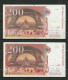France  Eiffel    200  Francs   2 Billets  1996 Et 1999    Voir  Scans     Soldes ! ! ! - 200 F 1995-1999 ''Eiffel''