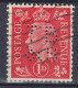 Great Britain Perfin Perforé Lochung 'TB&S' 1937 Mi. 199 X, GV. (2 Scans) - Gezähnt (perforiert)