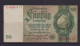 GERMANY - 1933 50 Mark Circulated Banknote - 50 Mark