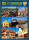 Ansichtskarte Wolgast Markt, Brunnen, Rathaus, Hafen, Gaststätte 2000 - Wolgast