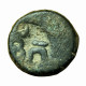 Ancient India Coin Quarter Karshapana Taxila AE14mm Moon Hill / Bull 03825 - Indias