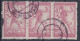 ⁕ Yugoslavia 1919 SHS Slovenia ⁕ CHAIN BREAKERS - VERIGARI 30 Vin. Mi.105 ⁕ Strip Of 3 MOSTAR Used - Used Stamps