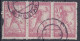 ⁕ Yugoslavia 1919 SHS Slovenia ⁕ CHAIN BREAKERS - VERIGARI 30 Vin. Mi.105 ⁕ Strip Of 3 MOSTAR Used - Usados