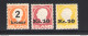 1924-26 ISLANDA ,  Francobolli Del 1911/12 Soprastampati Con Nuovo Valore , 2 Va - Sonstige & Ohne Zuordnung