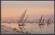 00881/ Egypt Sailing Boats On The Nile, Lovely Colours - Pyramides