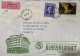 NORWAY TO DENMARK COVER USED 1981, EXPRESS LABEL, ADVERTISING, GLASSHJORNET, KING & PAINTING  STAMP, GLOSTRUP, SKIEN, CO - Covers & Documents