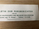 Rare Manchette Ancienne NMBS Bulletin Der Persberichten SNCB Ancien - Other & Unclassified