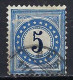 SUISSE Taxe Ca.1878-1893: Le ZNr. 4IN, Obl., Var. "chiffre 5 Hérissé De Piquants", Griffé Sur Le Recto - Postage Due