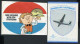 4 X Stickers - Koninklijke Luchtmacht , Kies Defensie Voor Een Startbaan  (2)  - Not Used  - 2 Scans For Originalscan !! - Luchtvaart